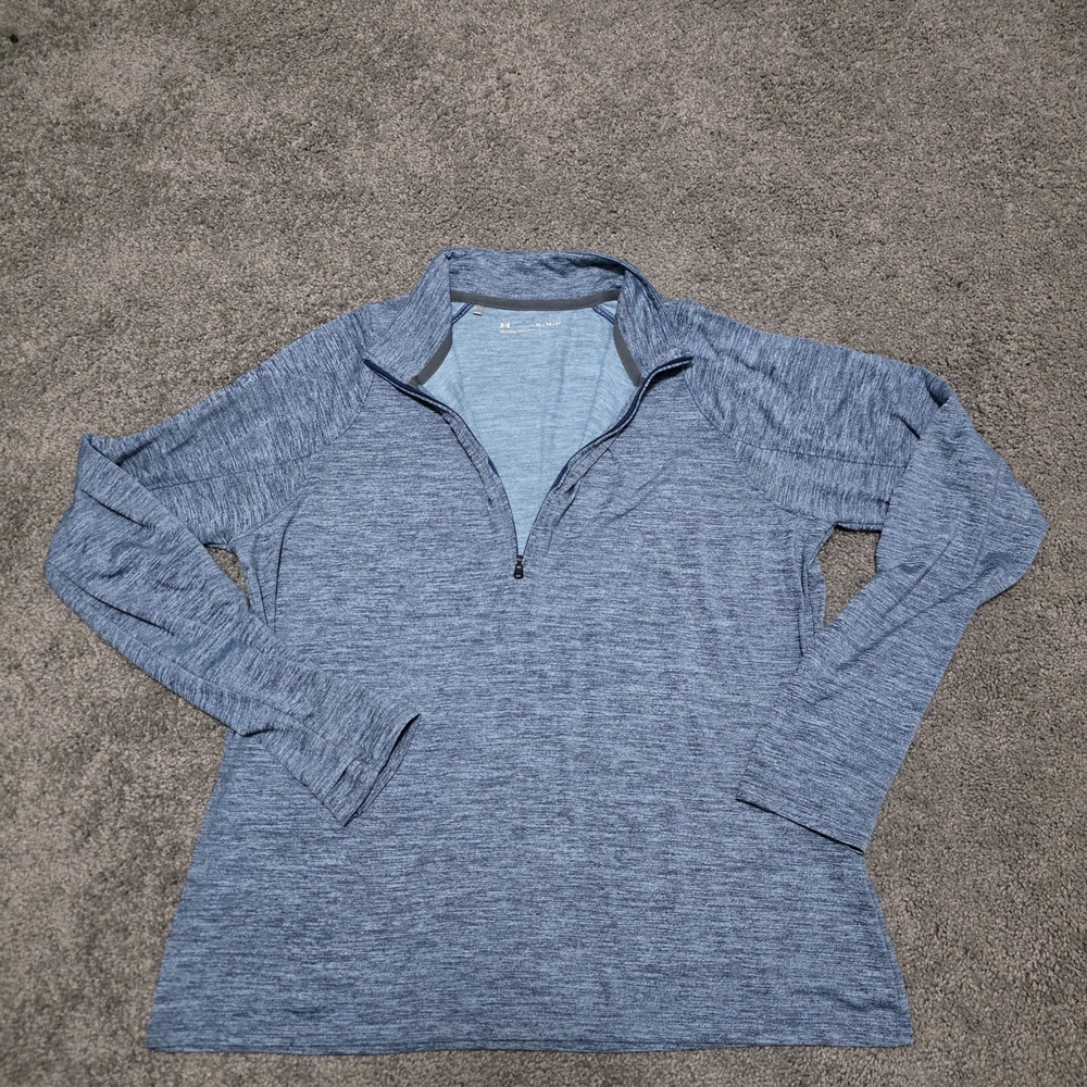 Under Armour Heathered Blue Quarter-Zip Top